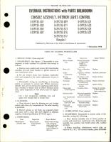 Overhaul Instructions with Parts Breakdown for Interior Lights Control Console Assembly 