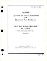 Operation and Service Instructions with Illustrated Parts for Servo Adapter Test Set - ASM-151 - Part GAEC 121SEAV114