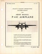 Pilot's Flight Operating Instructions for P-61C Airplane