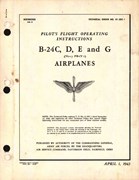 Pilot's Flight Operating Instructions for B-24C, D, E, and G