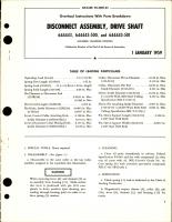 Overhaul Instructions with Parts Breakdown for Drive Shaft Disconnect Assembly - Parts 644443, 644443-500, and 644443-501 