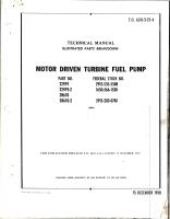 Illustrated Parts Breakdown for Motor Driven Turbine Fuel Pump