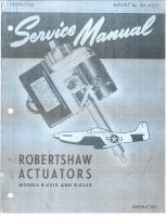 Service Manual for Robertshaw Actuators Models R-4310 and R-4250