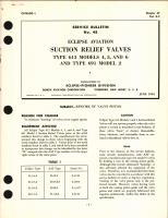 Service Bulletin No. 48 for Eclipse Aviation Suction Relief Valves 