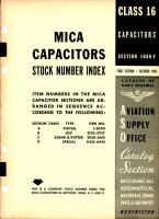 Mica Capacitors Stock Number Index