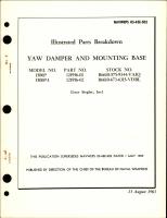 Illustrated Parts Breakdown for Yaw Damper and Mounting Base - Models 1500P, and 1500P-1 - Parts 121956-01 and 12156-02