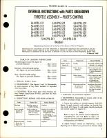 Overhaul Instructions with Parts Breakdown for Pilot's Control Throttle Assembly