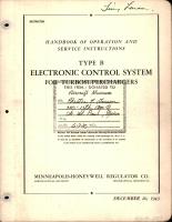 Operation and Service Instructions for Electronic Control System Turbosuperchargers Type B