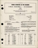 Overhaul Instructions with Parts Breakdown for Cable Assembly Accessory - 93029 