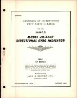 Handbook of Instructions with Parts Catalog for the Model JH-5500 Directional Gyro Indicator