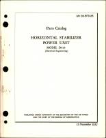 Parts Catalog for Horizontal Stabilizer Power Unit - Model D525 