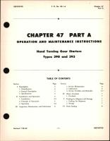 Operation and Maintenance Instructions for Hand Turning Gear Starters, Chapter 47 Part A