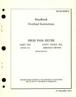 Overhaul Instructions for High Pass Filter Part No 16516-2-AQ