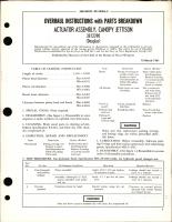 Overhaul Instructions with Parts Breakdown for Actuator Assembly, Canopy Jettison 3812290 