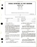 Overhaul Instructions with Parts Breakdown for Control Box - CYLZ 6115