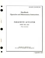 Operation and Maintenance Instructions for Parachute Actuator Part No. 1003 