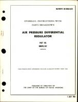 Overhaul Instructions with Parts Breakdown for Air Pressure Differential Regulator - Part 108078, SR2