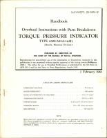 Overhaul Instructions with Parts Breakdown for Torque Pressure Indicator - Type 6300-A82A-14-B1