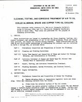 Cleaning, Testing, and Corrosive Treatment of Air to Oil, Cooled Aluminum, Brass and Copper type Oil Coolers