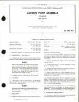 Overhaul Instructions with Parts Breakdown for Vacuum Pump Assembly Part no. A513-DB USAF Type B-11