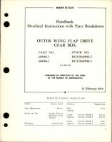 Overhaul Instructions with Parts Breakdown for Outter Wing Flap Drive Gear Box - Parts 669188-2 and 669188-3