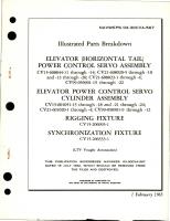 Illustrated Parts Breakdown for Elevator (Horizontal Tail) Power Control Servo and Cylinder Assembly, Rigging and Synchronization Fixture