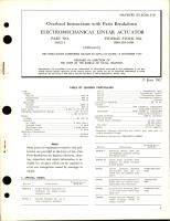 Overhaul Instructions with Parts Breakdown for Electromechanical Linear Actuator - Part 34622-1