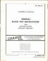 Technical Manual; General Block Test Instructions for Reciprocating Aircraft Engines