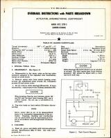 Instructions w Parts Breakdown for Actuator, Undirectional