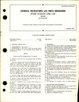 Overhaul Instructions with Parts Breakdown for Cowl Flap Rotary Actuator - M6520M2