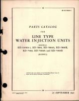 Parts Catalog for Line Type Water Injection Units