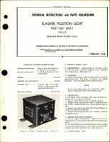 Overhaul Instructions with Parts Breakdown for Position Light Flasher - Type C-2, Part 1055-1