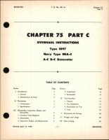 Overhaul Instructions for A-C D-C Generator, Type 1097, Ch 75 Part C