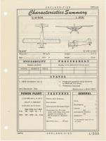 de Havilland L-20A Beaver Characteristics Summary