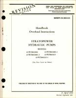 Overhaul Instructions for Stratopower Hydraulic Pumps