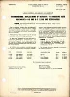 Replacement of Defective Thermocouple Thermometer Case Assemblies B-9 and B-11