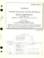 Overhaul Instructions with Parts Breakdown for Servo Disconnect Type DQ-15-A3 