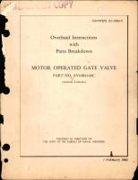 Overhaul Instructions with Parts Breakdown for Motor Operated Gate Valve - Part AV16B1446C 