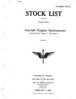 Stock List for Aircraft Engine Instruments