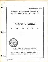 Index of Drawings on Microfilm 0-470-13 Series Engines