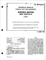 Overhaul with Parts Breakdown for Electric Motor - Model 220035-100-03