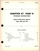 Overhaul Instructions for Hand Turning Gear Starters, Chapter 47 Part B