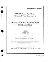 Illustrated Parts Breakdown for Gear Type with Booster Fuel Pump Assembly - Models 024090-019 and 024090-021