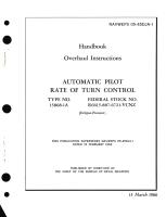 Overhaul Instructions for Automatic Pilot Rate of Turn Control Type No. 15868-1A 