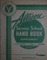 Allison Service School Handbook Supplement for V-1710 E and F