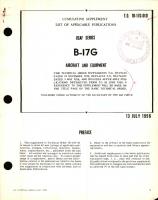 Cumulative Supplement List of Applicable Publications for USAF Series B-17G Aircraft and Equipment