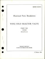 Illustrated Parts Breakdown for Wing Fold Selector Valve - Part 730100
