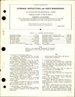 Overhaul Instructions with Parts Breakdown for Actuator, Electro-Mechanical, Linear Models R-144M11-3 and R-144M11-4