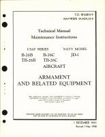 Maintenance Instructions for B-26B, B-26C, TB-26B, TB-26C, and JD-1 - Armament & Related Equipment