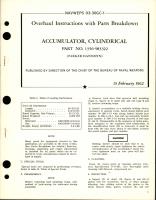 Overhaul Instructions with Parts Breakdown for Cylindrical Accumulator - Part 1356-583322 